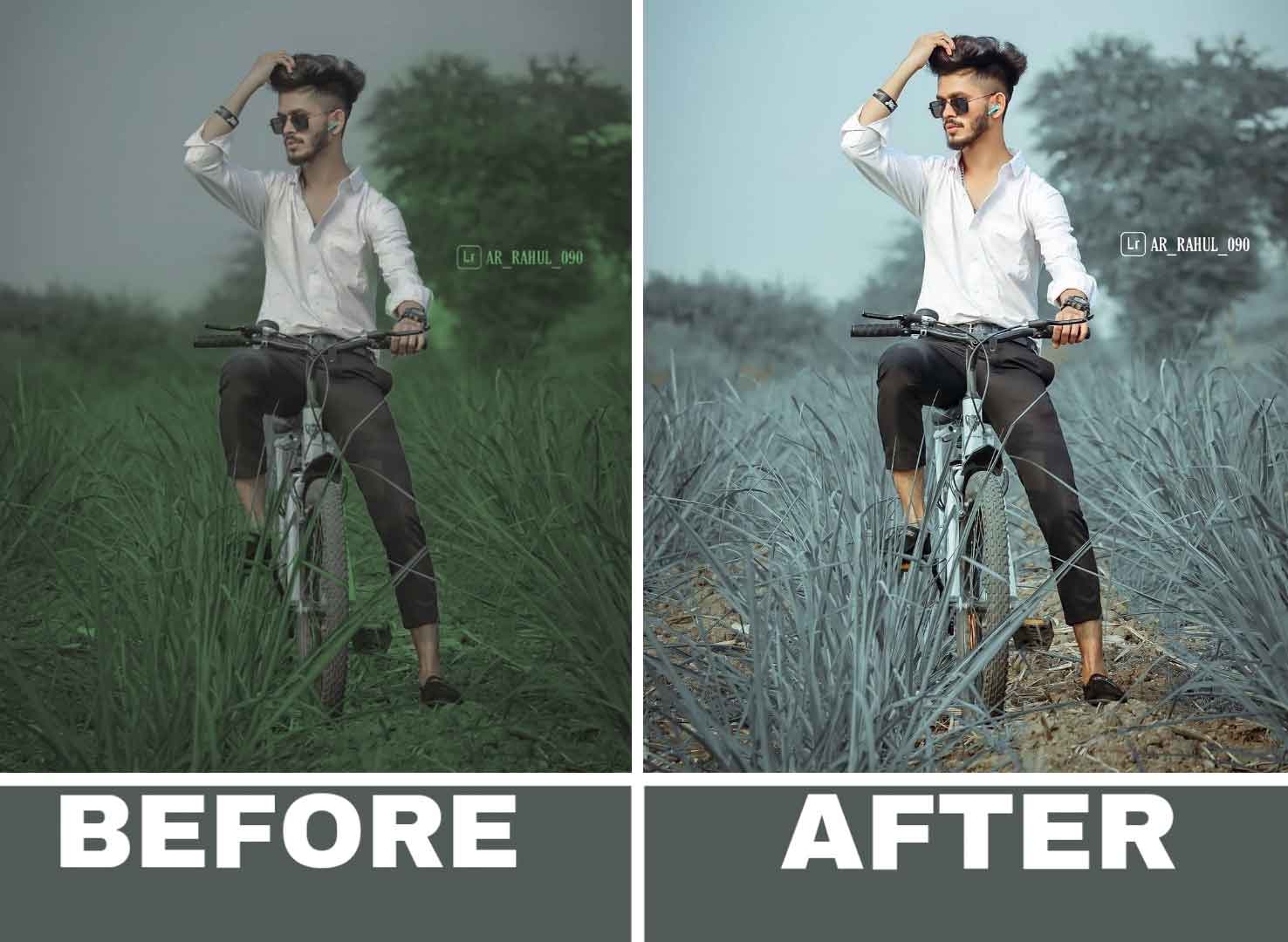 Before and after Boys lightroom presets